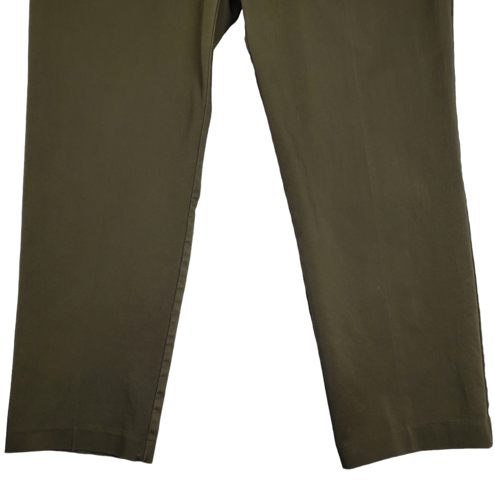 Liz Claiborne Emma Straight Leg Ankle Length  Green Womens Dress Pants Size 12 - Picture 4 of 15